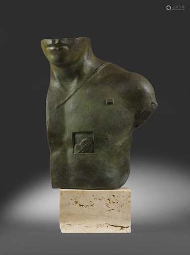 Igor MITORAJ (1944-2014) - Aesclépios - Bronze à patine vert...