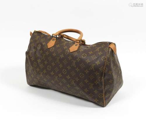 LOUIS VUITTON -Sac à main Speedy 40 - en toile monogramme et...