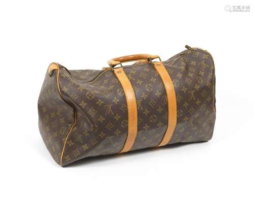 LOUIS VUITTON -Sac Keepall – Sac de voyage - En toile monogr...