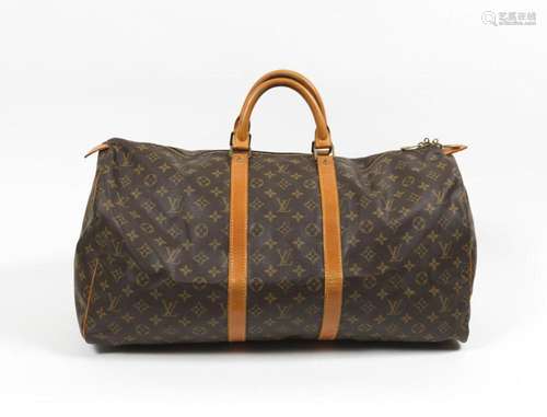 LOUIS VUITTON-Sac Keepall 55 – Sac de voyage - En toile mono...