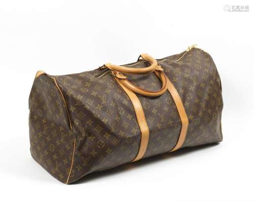 LOUIS VUITTON - Sac Keepall – Sac de voyage - En toile monog...