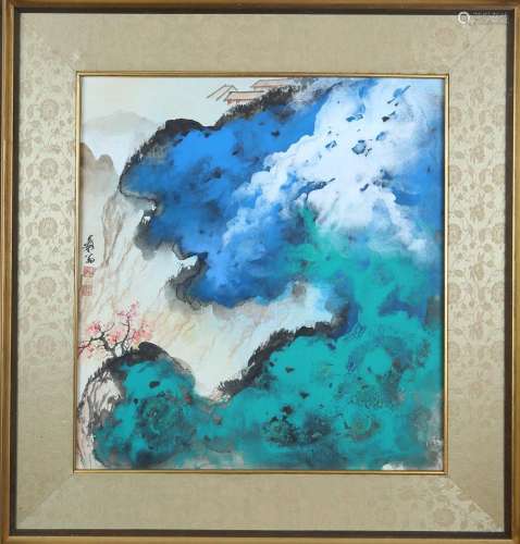 Zhang Daqian, Chinese splashed color landscape painting