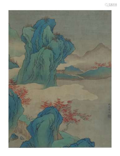 Qiu Ying, Chinese Green and Blue Landscape Painting