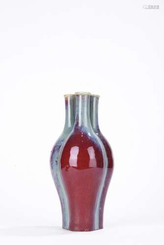 Chinese Qing Period Flambe Glaze Vase
