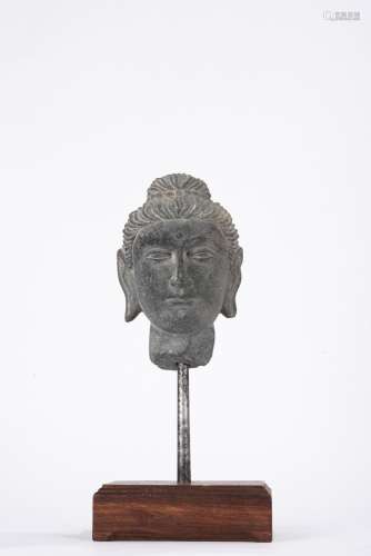 Chinese Gandhara style stone Buddha head