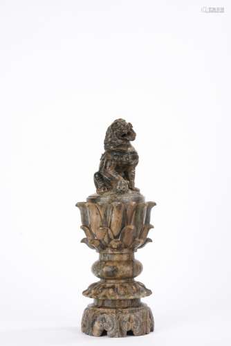 Chinese stone carving buddhist lion