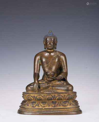 Mongolian bronze statue of Yakushi Buddha