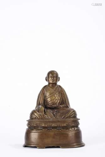 Tibetan 17/18th C. Copper Alloy Bronze Lama