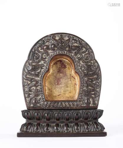 Chinese Qing Period Agarwood Portable Buddha Shrine