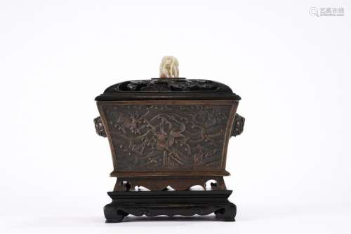 Chinese Qing Period Bronze 'Sea Beasts' Censer