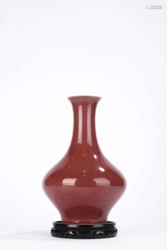 Chinese Qing Period red-glazed Vase
