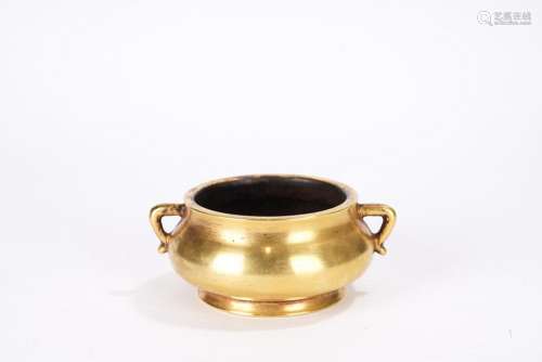 Chinese Gilt Bronze Censer, Qing period
