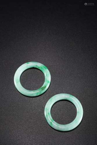 Chinese Pair of jadeite Rings