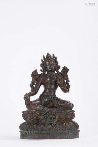 Alloy Bronze Seated Manjusri Bodhisattva