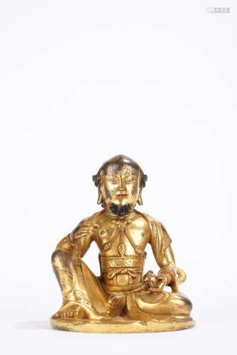 Gilt Bronze Seated Statue of Aesthetic Buddha