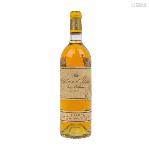 CHÂTEAU D'YQUEM 1 Flasche LUR-SALUCES, 1978