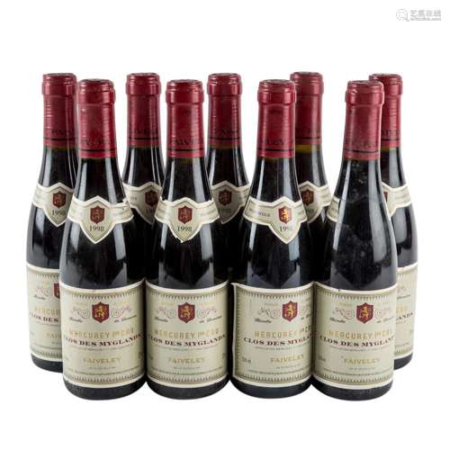 MERCUREY 9 Flaschen CLOS DES MYGLANDS 'FAIVELEY' 199...