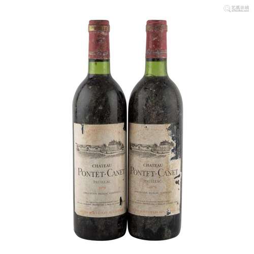 CHÂTEAU PONTET-CANET 2 Flaschen PAUILLAC 1979