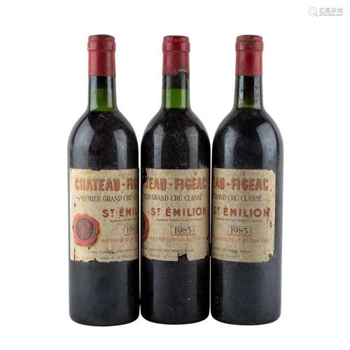 CHÂTEAU-FIGEAC 3 Flaschen ST.ÉMILION 1985