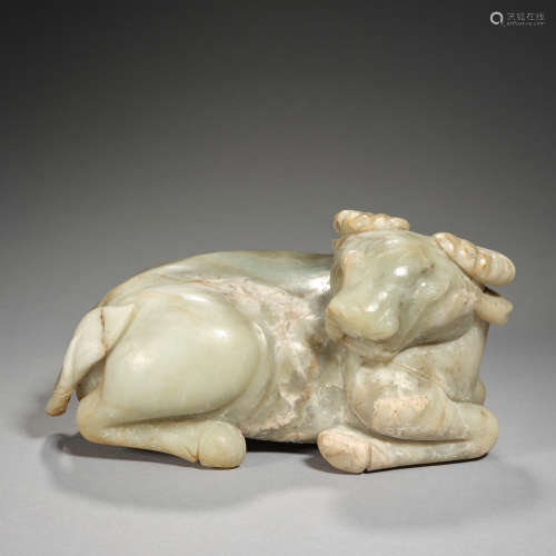 A jade ox,Qing dynasty