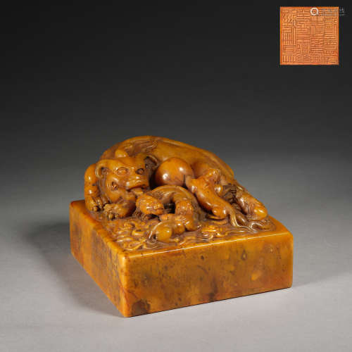 A shoushan stone seal,Qing dynasty