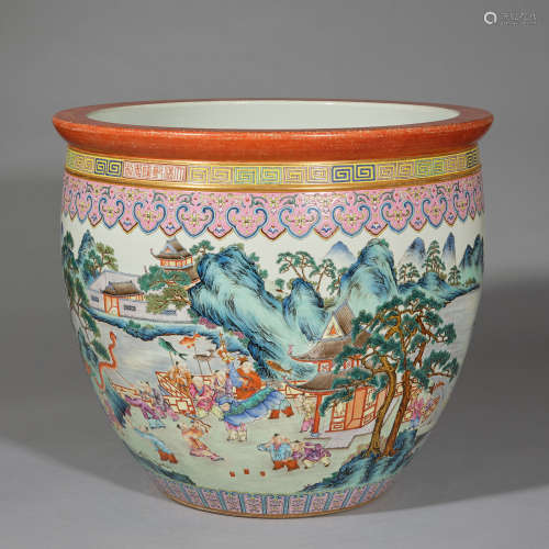 A large 'hundred children' fishbowl, Qing dynasty,Qianlong