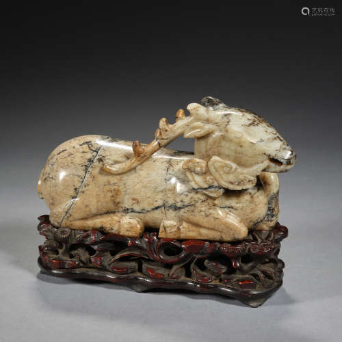 Jade deer.Qing dynasty