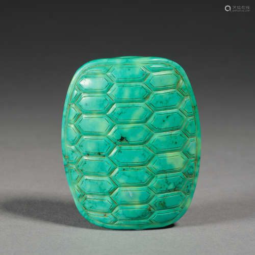 A turquoise turtle shell,Qing dynasty