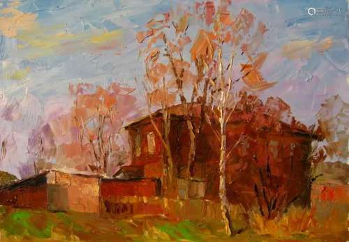 Oil painting Autumn park Serdyuk Boris Petrovich