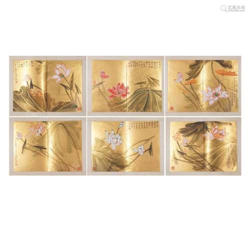 A CHINESE PAINTING ALBUM OF LOTUS