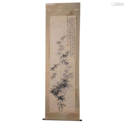 A CHINESE PAINTING OF BAMBOOS