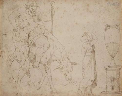 Girolamo da Carpi, Italian 1501-1556- A Sheet of Studies - D...