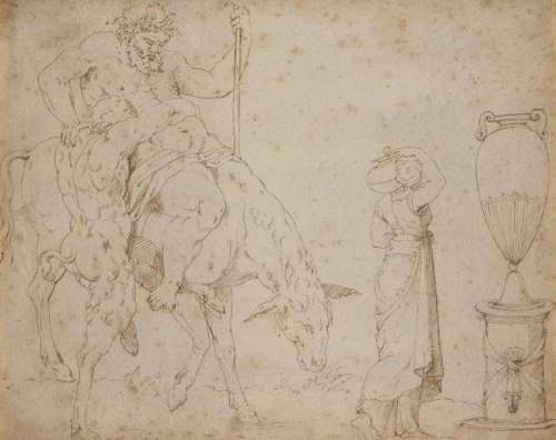 Girolamo da Carpi, Italian 1501-1556- A Sheet of Studies - D...