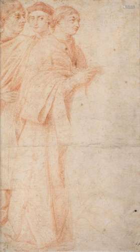 Florentine School, late 16th Century- Study of three men, st...