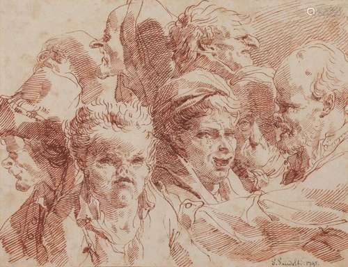 Circle of Gaetano Gandolfi, Italian 1734-1802- Study of Head...