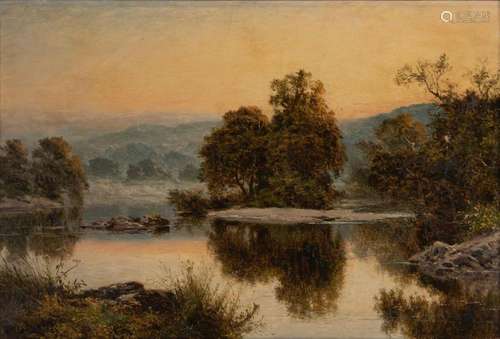 Benjamin Williams Leader, RA, British 1831-1923- A river lan...