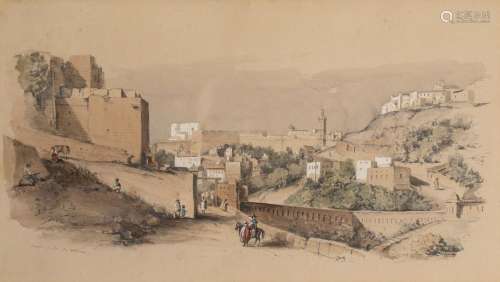 Alfred de Courville, French, 19th Century- The Port of Oran,...