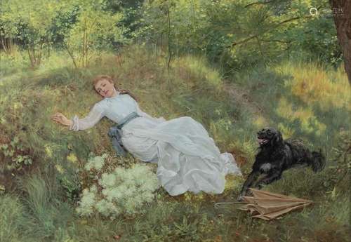 Edward Killingworth Johnson, British 1825-1896- A Summer'...