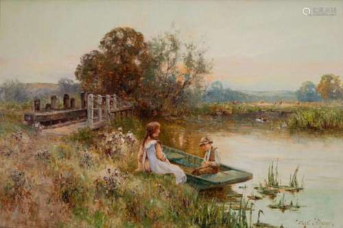 Ernest Charles Walbourn, RBA, British 1872-1927- Fishing on ...