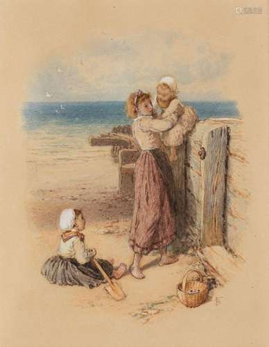 Myles Birket Foster, RWS, British 1825-1899- The Seaside; pe...