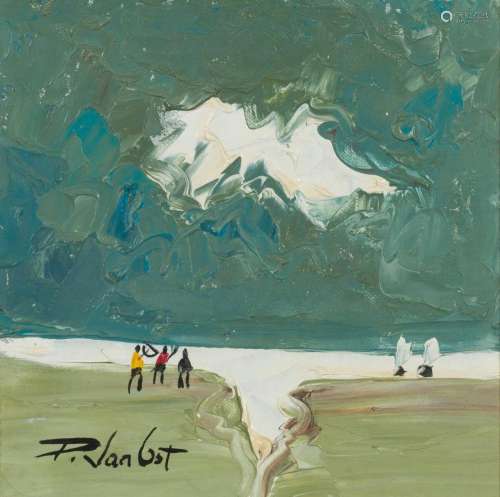 PIET VAN OST (1930-2015) Le Touquet, 2012 Huile sur toile. S...