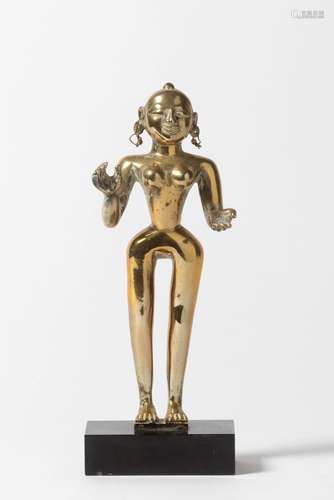 STATUETTE En laiton Inde, 19e siècle. Messing beeldje. India...