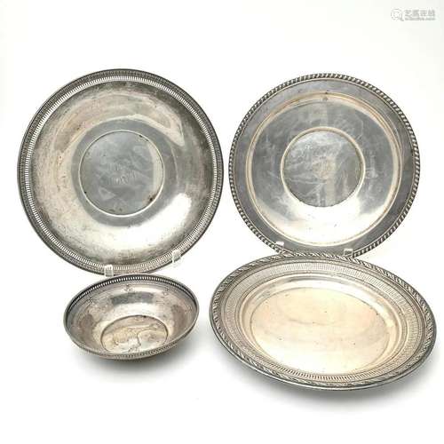 Three Sterling Silver Trays