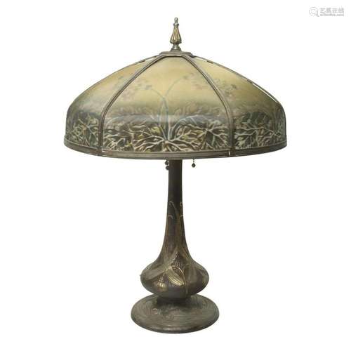 Bradley and Hubbard Table Lamp and Shade