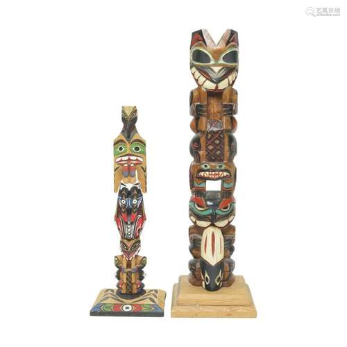 Nancy and Frank Williams Ditidaht Carved Totems