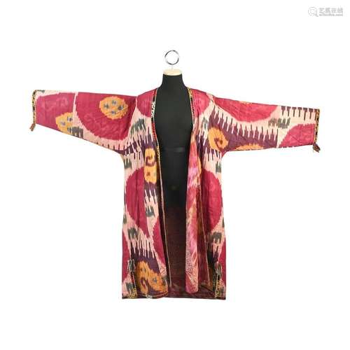 Uzbek Ikat Silk and Cotton Coat