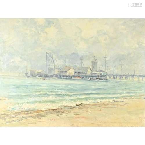 Werner Seeholzer, Santa Barbara Pier, oil on canvas