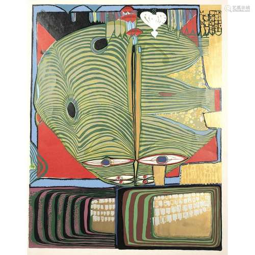 Friedensreich Hundertwasser, King Kong, Screenprint