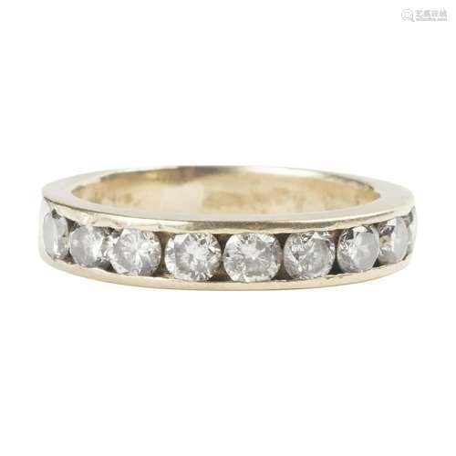 Diamond, 14k Yellow Gold Band.