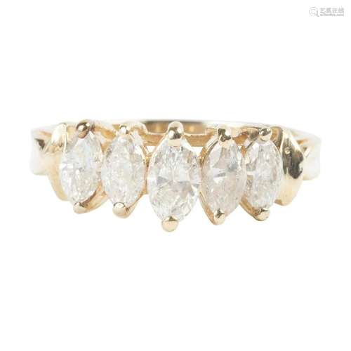 Diamond, 14k Yellow Gold Ring.